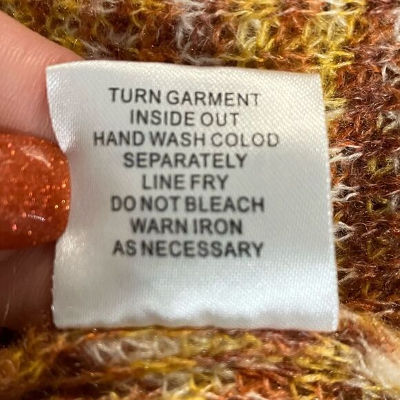 Appraisal Sweater Orange Brown Fall Colors Size Large - Picture 10 of 12